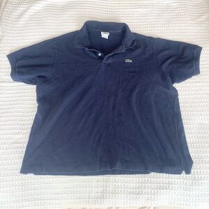 Lacoste navy blue short sleeve polo size 8 (3XL)